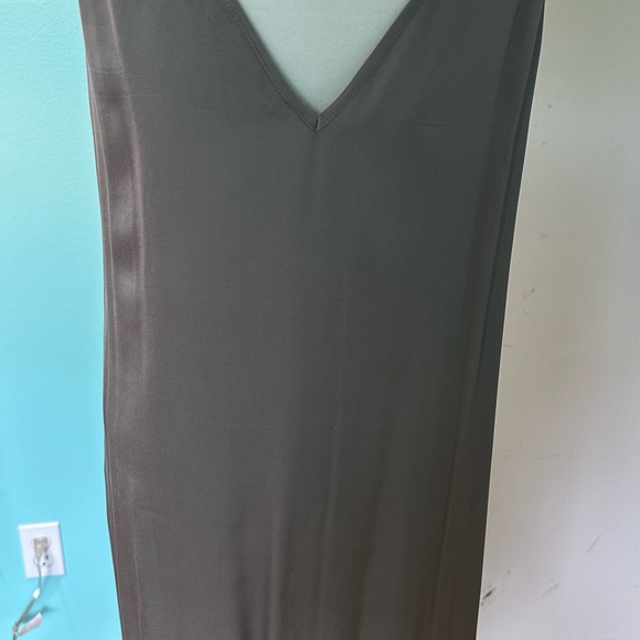 ALLSAINTS Sweater Slip Dress Combo Oatmeal Brown Size M NWT - Picture 7 of 7